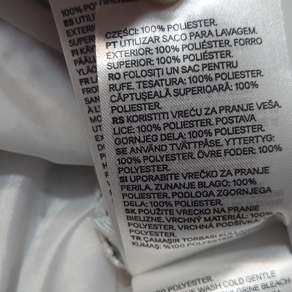 H&M jumpsuit, blue and brown leaf print, cropped length, convertible straps - Picture 13 of 16